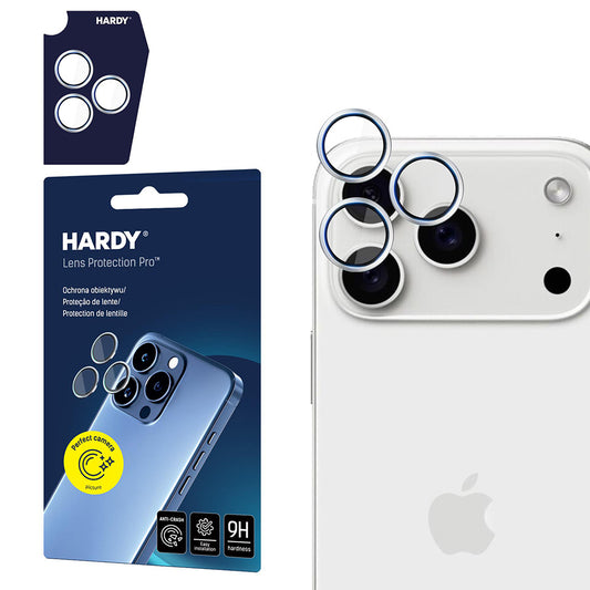 Zaštitna folija za stražnju kameru 3MK Hardy Protection Pro za Apple iPhone 17 Pro Max / 17 Pro, Kaljeno staklo, Srebrna