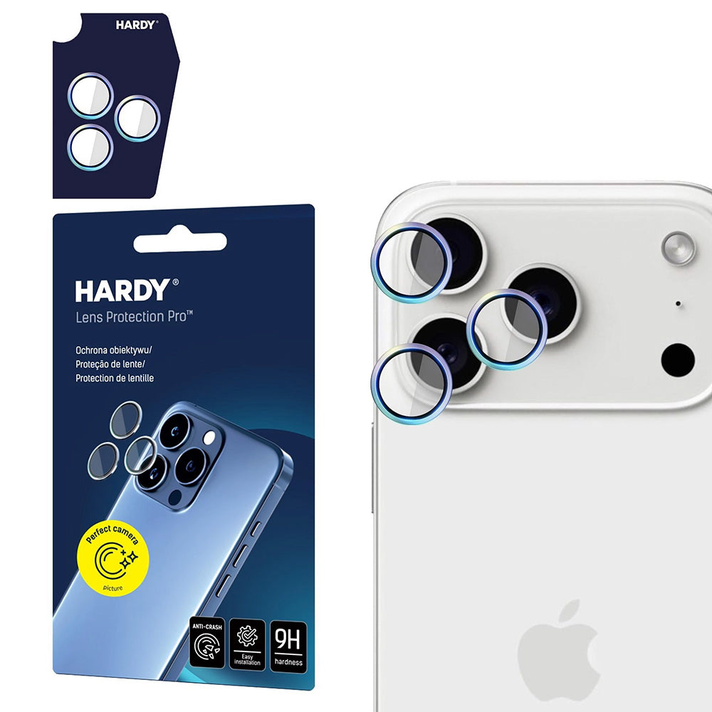 Zaštitna folija za stražnju kameru 3MK Hardy Protection Pro za Apple iPhone 17 Pro Max / 17 Pro, Kaljeno staklo, Višebojna