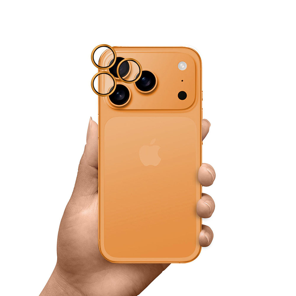 Zaštitna folija za stražnju kameru 3MK Hardy Protection Pro za Apple iPhone 17 Pro Max / 17 Pro, Kaljeno staklo, Narančasta