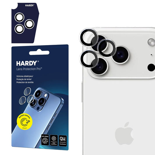 Zaštitna folija za stražnju kameru 3MK Hardy Protection Pro za Apple iPhone 17 Pro Max / 17 Pro, Kaljeno staklo, Prozirna
