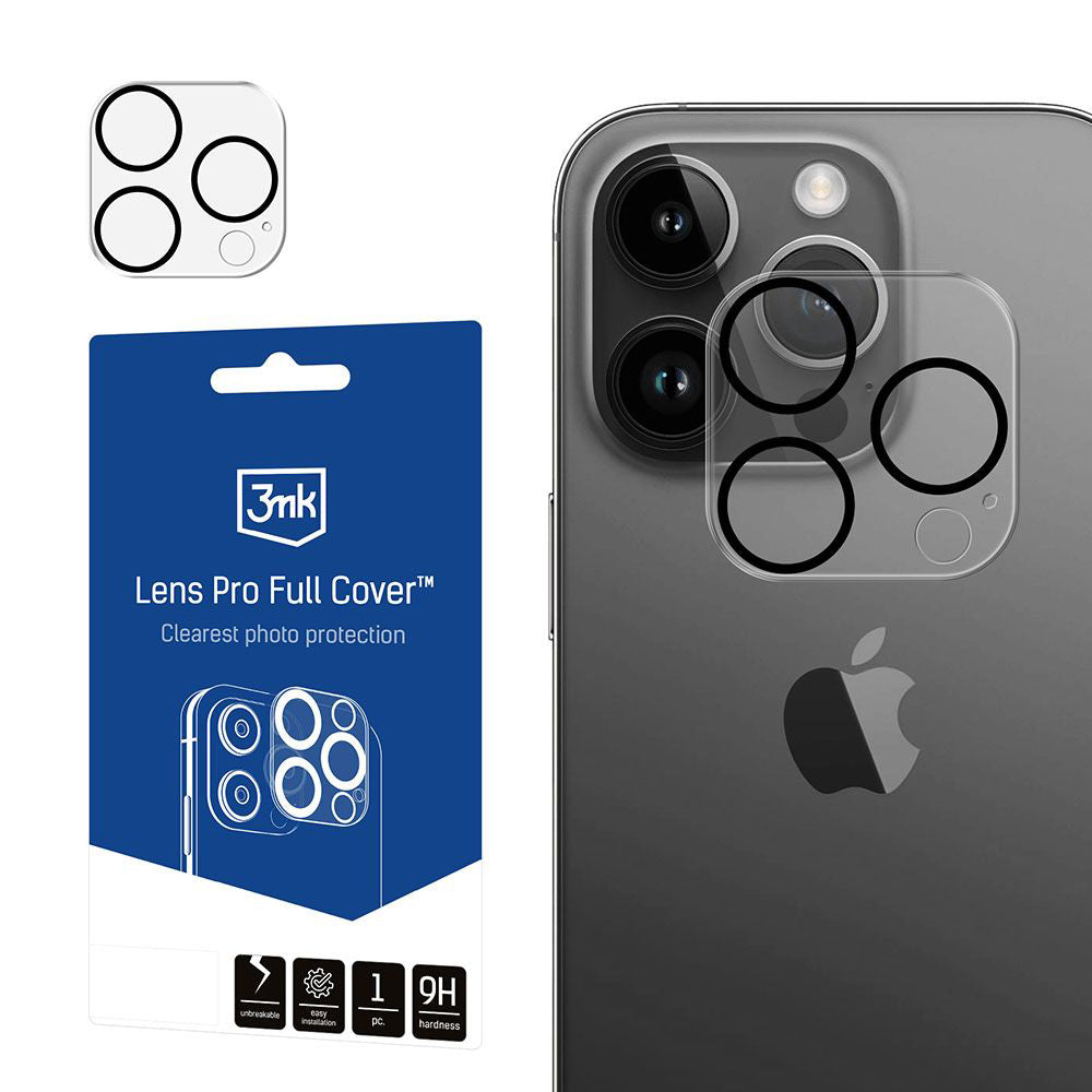 Zaštitna folija za stražnju kameru 3MK Pro Full Cover za Apple iPhone 13 Pro, kaljeno staklo, prozirna