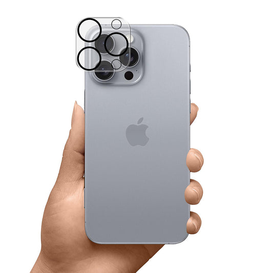 Zaštitna folija za stražnju kameru 3MK Pro Full Cover za Apple iPhone 17 Pro Max, Kaljeno staklo, Crna