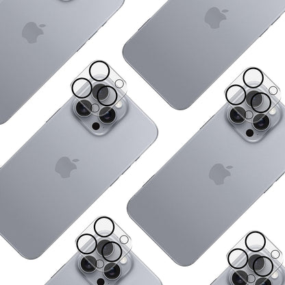 Zaštitna folija za stražnju kameru 3MK Pro Full Cover za Apple iPhone 17 Pro, Kaljeno staklo, Crna