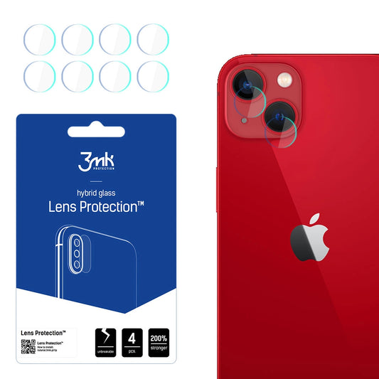 Zaštitna folija za stražnju kameru 3MK Protection za Apple iPhone 13, fleksibilno staklo, set od 4 komada, prozirna
