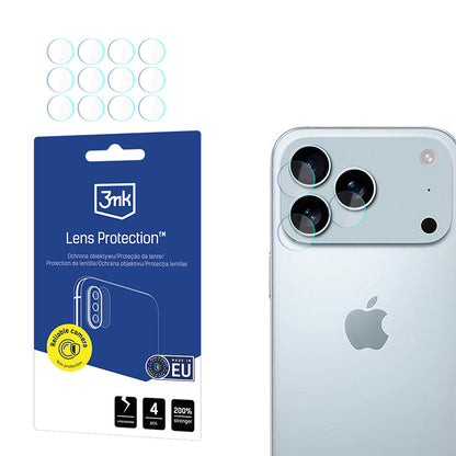 Zaštitna folija za stražnju kameru 3MK Protection za Apple iPhone 17 Pro, Kaljeno staklo, Set od 4 komada, Prozirna