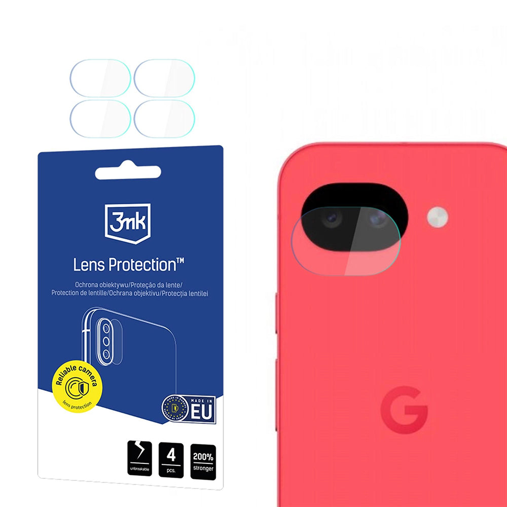 Zaštitna folija za stražnju kameru 3MK Protection za Google Pixel 10a, Fleksibilno staklo, Set od 4 komada, Prozirna