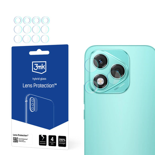 Zaštitna folija za stražnju kameru 3MK Protection za Honor 400 Lite, fleksibilno staklo, set od 4 komada, prozirna