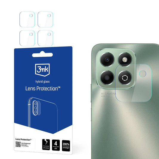 Zaštitna folija za stražnju kameru 3MK Protection za Honor X6b, fleksibilno staklo, set od 4 komada, prozirna