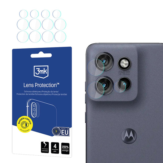 Zaštitna folija za stražnju kameru 3MK Protection za Motorola Edge 60 Neo, Fleksibilno staklo, Set od 4 komada, Prozirna