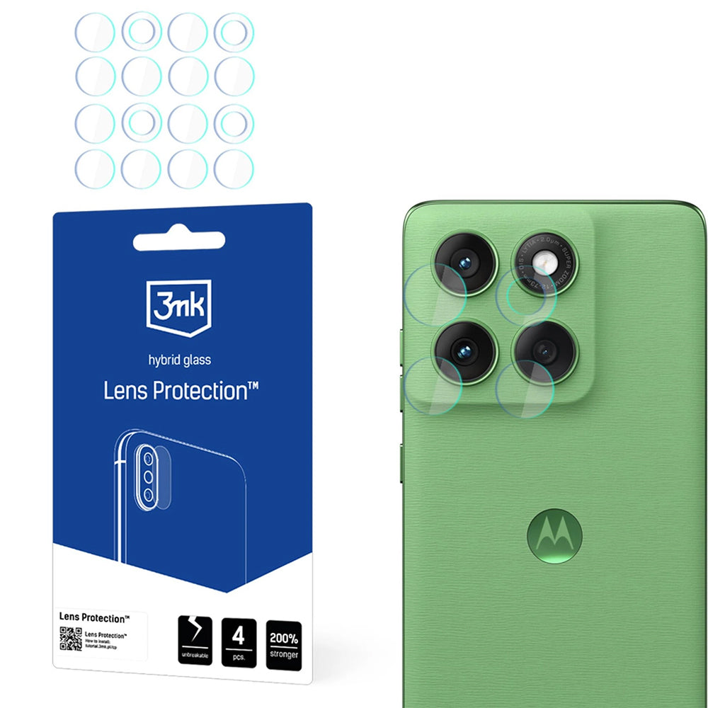 Zaštitna folija za stražnju kameru 3MK Protection za Motorola Edge 60, fleksibilno staklo, set od 4 komada, prozirna