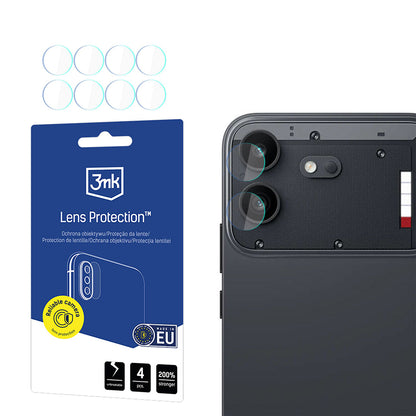Zaštitna folija za stražnju kameru 3MK Protection za Nothing Phone (4b), Kaljeno staklo, Set od 4 komada, Prozirna