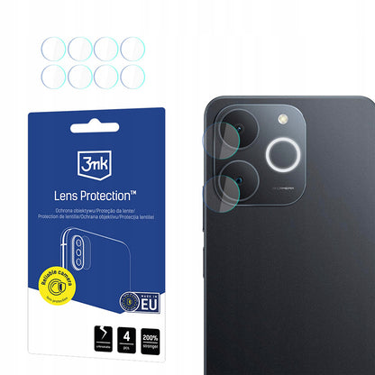 Zaštitna folija za stražnju kameru 3MK Protection za Realme Note 70T, Kaljeno staklo, Set od 4 komada, Prozirna