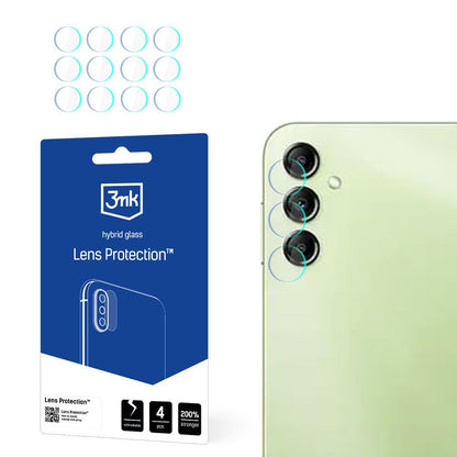 Zaštitna folija za stražnju kameru 3MK Protection za Samsung Galaxy A14 A145 / A14 5G A146, Fleksibilno staklo, Set od 4 komada, Prozirna