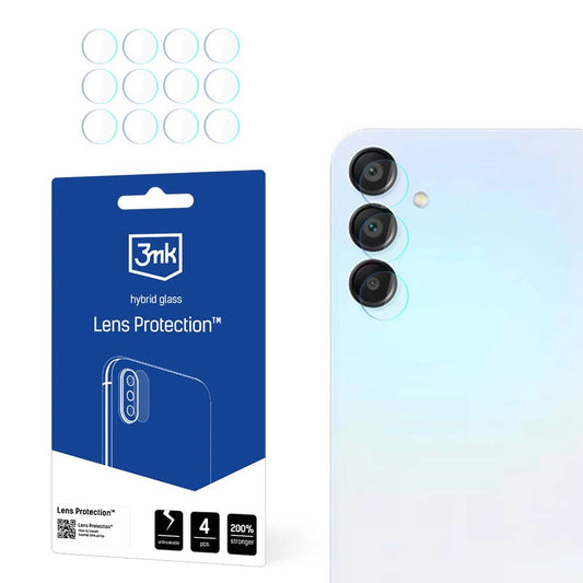 Zaštitna folija za stražnju kameru 3MK Protection za Samsung Galaxy A15 5G A156, fleksibilno staklo, set od 4 komada, prozirna