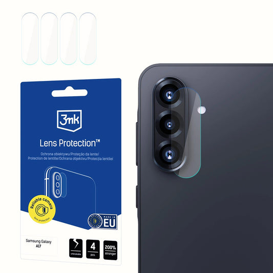 Zaštitna folija za stražnju kameru 3MK Protection za Samsung Galaxy A17 4G / A17 5G, Fleksibilno staklo, Set od 4 komada, Prozirna