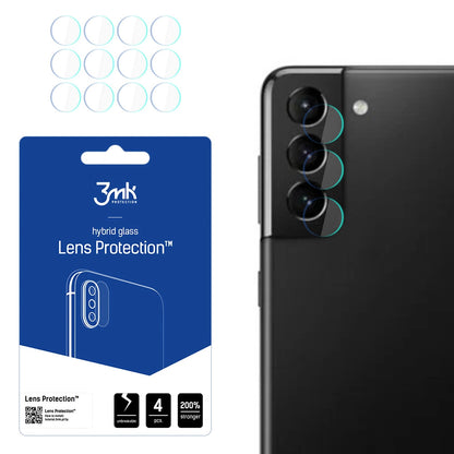 Zaštitna folija za stražnju kameru 3MK Protection za Samsung Galaxy S21 5G G991, fleksibilno staklo, set od 4 komada, prozirna