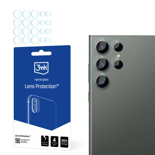 Zaštitna folija za stražnju kameru 3MK Protection za Samsung Galaxy S24 Ultra S928, fleksibilno staklo, set od 4 komada, prozirna