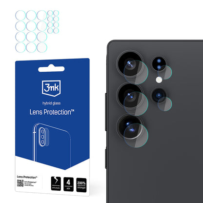 Zaštitna folija za stražnju kameru 3MK Protection za Samsung Galaxy S25 Ultra S938, fleksibilno staklo, set od 4 komada, prozirna