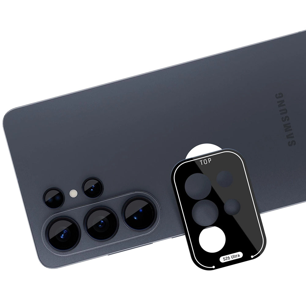 Folija za zaštitu stražnje kamere 3MK Protection za Samsung Galaxy S26 Ultra S948, Kaljeno staklo, Crna