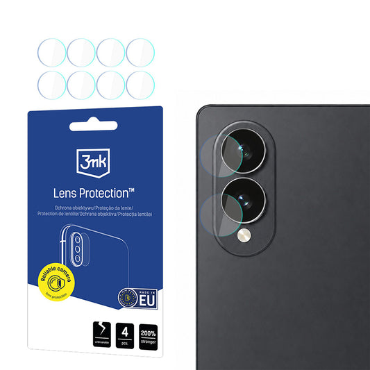 Zaštitna folija za stražnju kameru 3MK Protection za Samsung Galaxy Z Fold8 F971, Kaljeno staklo, Set od 4 komada, Prozirna