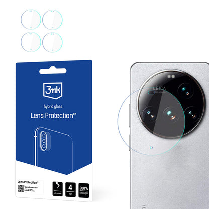 Zaštitna folija za stražnju kameru 3MK Protection za Xiaomi 15 Ultra, fleksibilno staklo, set od 4 komada, prozirna