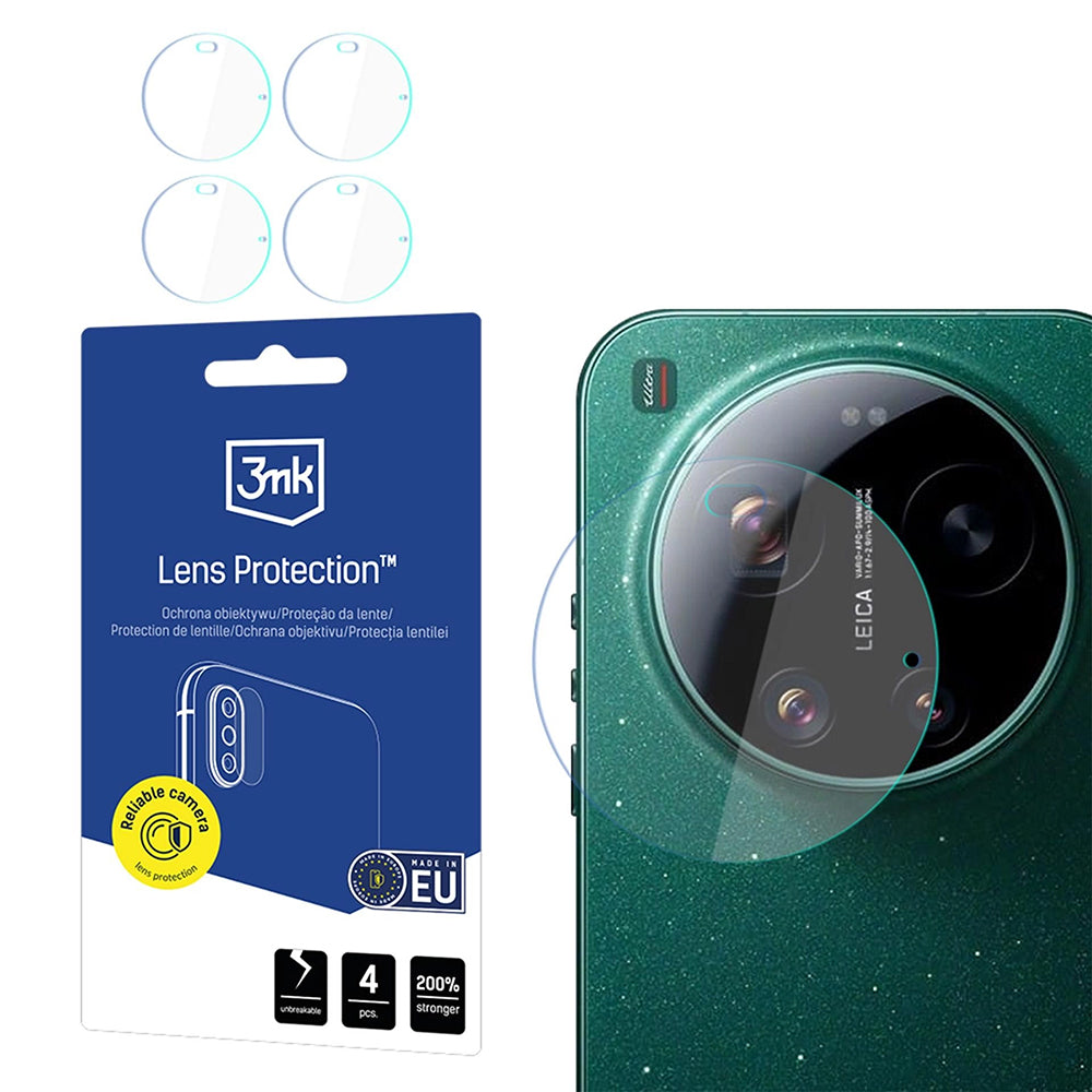 Zaštitna folija za stražnju kameru 3MK Protection za Xiaomi 17 Ultra, Fleksibilno staklo, Set od 4 komada, Prozirna