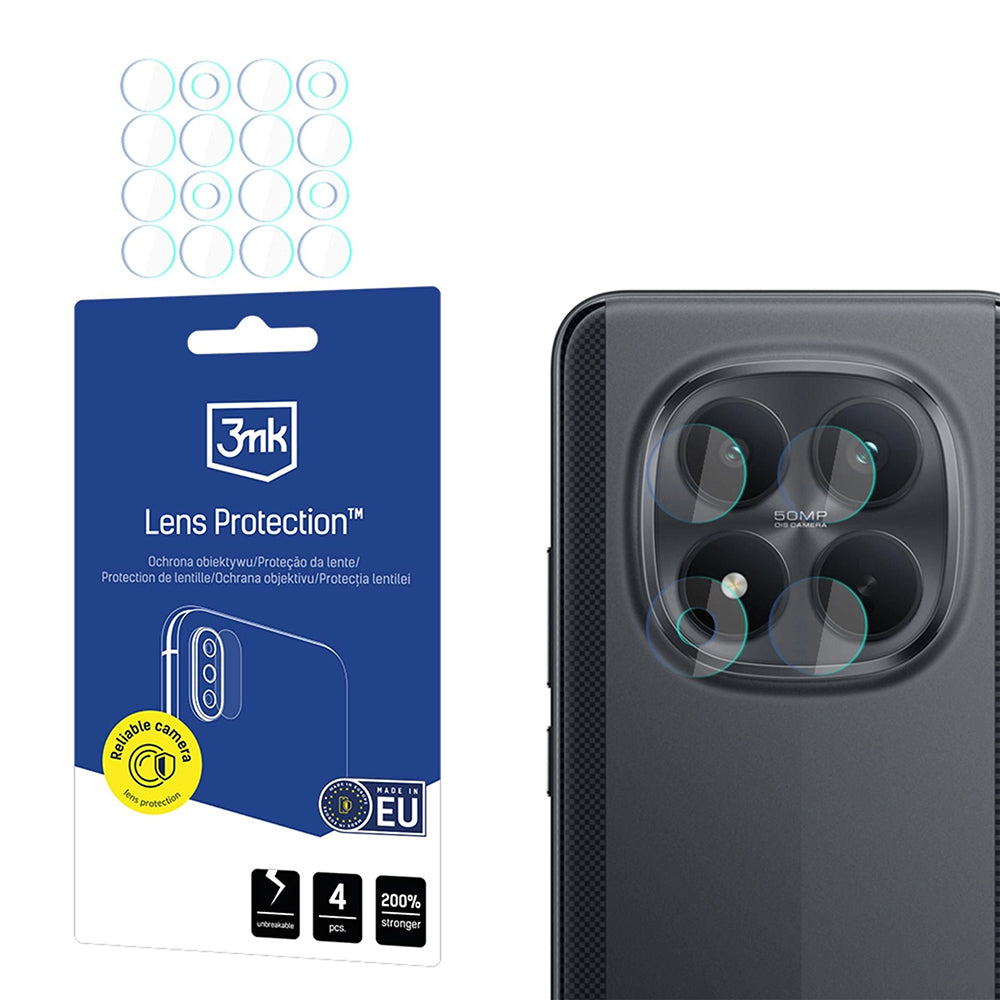 Zaštitna folija za stražnju kameru 3MK Protection za Xiaomi Poco M8 Pro, kaljeno staklo, set od 4 komada, prozirna