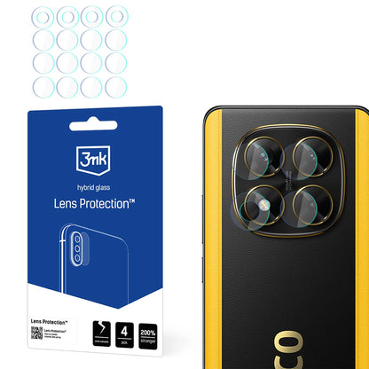 Zaštitna folija za stražnju kameru 3MK Protection za Xiaomi Poco X7, fleksibilno staklo, set od 4 komada, prozirna