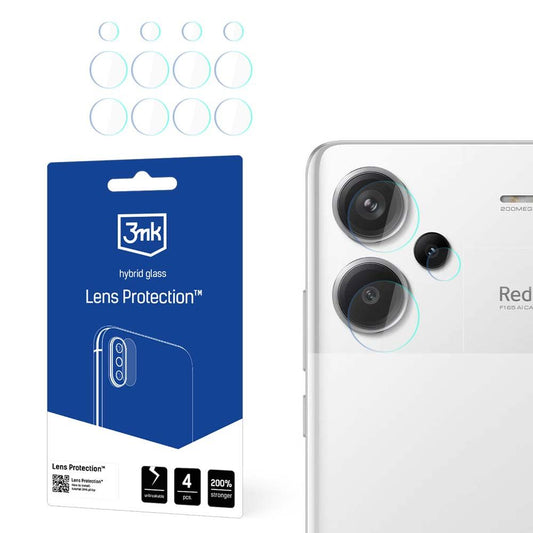 Zaštitna folija za stražnju kameru 3MK Protection za Xiaomi Redmi Note 13 Pro+, Fleksibilno staklo, Set od 4 komada, Prozirna