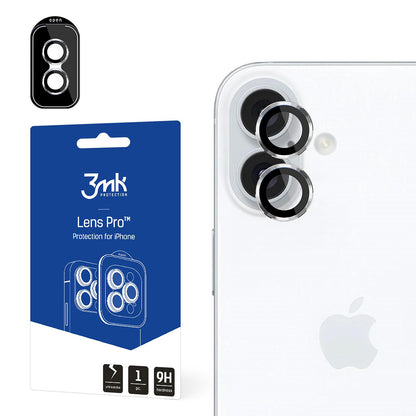 Zaštitna folija za stražnju kameru 3MK Protection Pro za Apple iPhone 16 Plus / 16, Kaljeno staklo, Srebrna