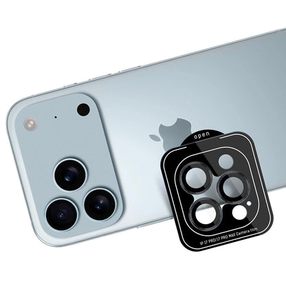 Zaštitna folija za stražnju kameru 3MK Protection Pro za Apple iPhone 17 Pro Max / 17 Pro, Kaljeno staklo, Crna