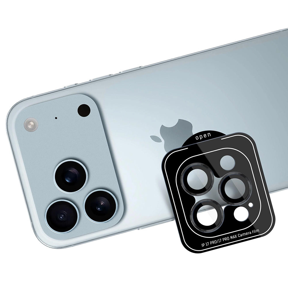 Zaštitna folija za stražnju kameru 3MK Protection Pro za Apple iPhone 17 Pro Max / 17 Pro, Kaljeno staklo, Crna