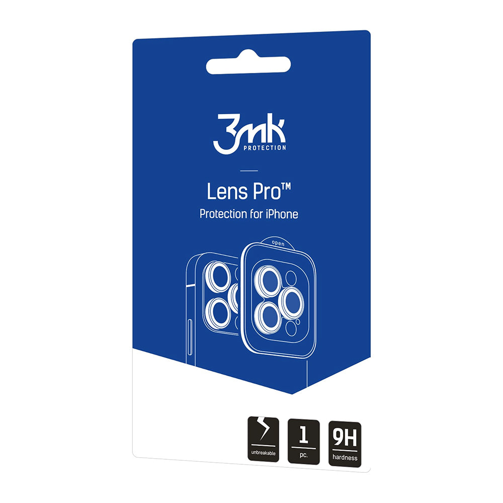 Zaštitna folija za stražnju kameru 3MK Protection Pro za Apple iPhone 18 Pro / 18 Pro Max, Kaljeno staklo, Plava