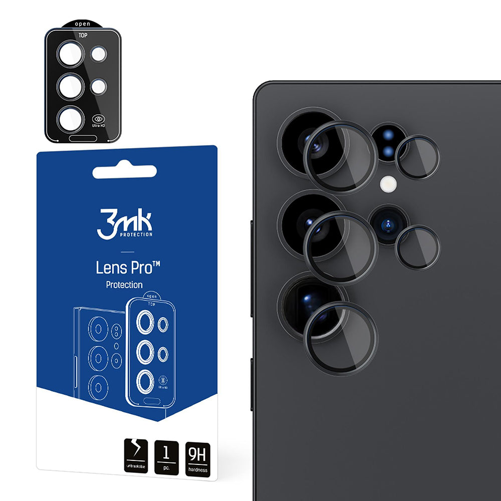 Zaštitna folija za stražnju kameru 3MK Protection Pro za Samsung Galaxy S25 Ultra S938, Kaljeno staklo, Prozirna