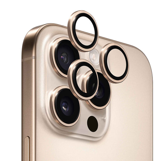 Zaštitna folija za stražnju kameru Anank AR za Apple iPhone 16 Pro Max / 16 Pro, Kaljeno staklo, Zlatna