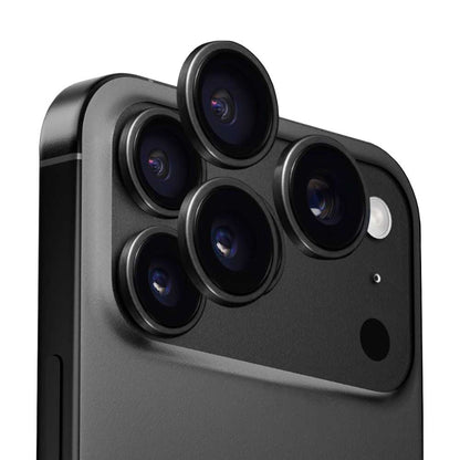 Zaštitna folija za stražnju kameru Anank AR za Apple iPhone 17 Pro Max / 17 Pro, Kaljeno staklo, Crna