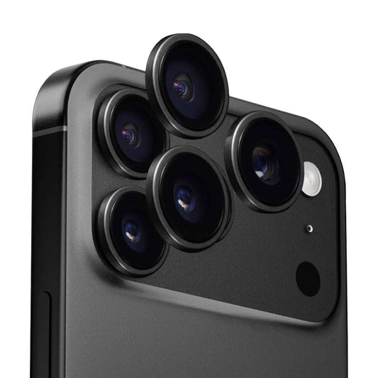 Zaštitna folija za stražnju kameru Anank AR za Apple iPhone 17 Pro Max / 17 Pro, Kaljeno staklo, Crna