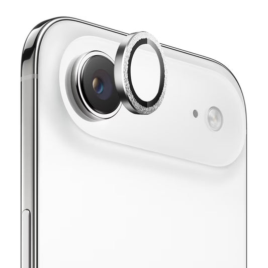 Folija za zaštitu stražnje kamere Blueo Glitter Diamond Metal Frame za Apple iPhone 17 Air, Kaljeno staklo, Srebrna