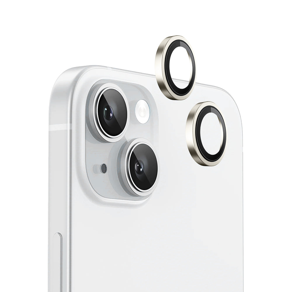 Zaštitna folija za stražnju kameru Blueo Metal Frame za Apple iPhone 15 Plus / 15, Kaljeno staklo, Žuta