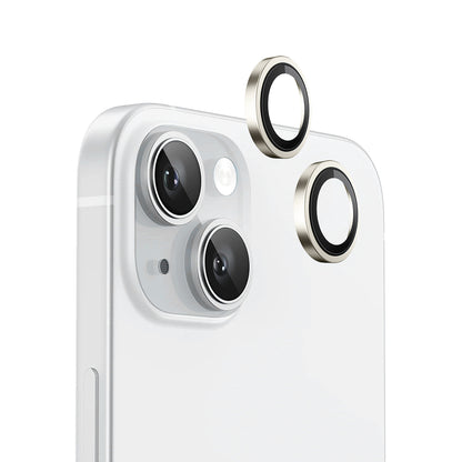 Zaštitna folija za stražnju kameru Blueo Metal Frame za Apple iPhone 15 Plus / 15, Kaljeno staklo, Žuta