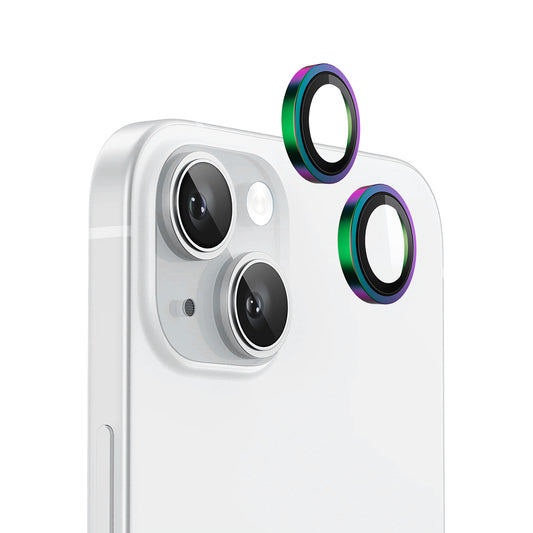 Zaštitna folija za stražnju kameru Blueo Metal Frame za Apple iPhone 15 Plus / 15, Kaljeno staklo, Višebojno