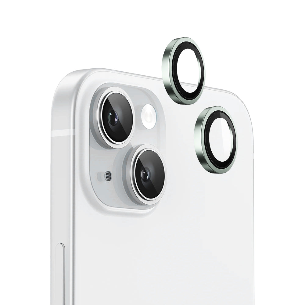 Zaštitna folija za stražnju kameru Blueo Metal Frame za Apple iPhone 15 Plus / 15, Kaljeno staklo, Zelena