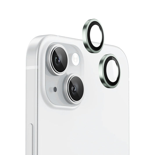 Zaštitna folija za stražnju kameru Blueo Metal Frame za Apple iPhone 15 Plus / 15, Kaljeno staklo, Zelena