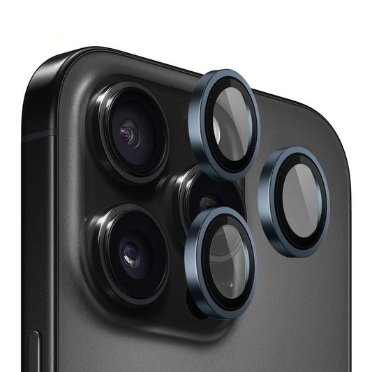 Zaštitna folija za stražnju kameru Blueo Metal Frame za Apple iPhone 15 Pro Max, Kaljeno staklo, Plava