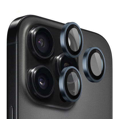 Zaštitna folija za stražnju kameru Blueo Metal Frame za Apple iPhone 15 Pro, kaljeno staklo, plava