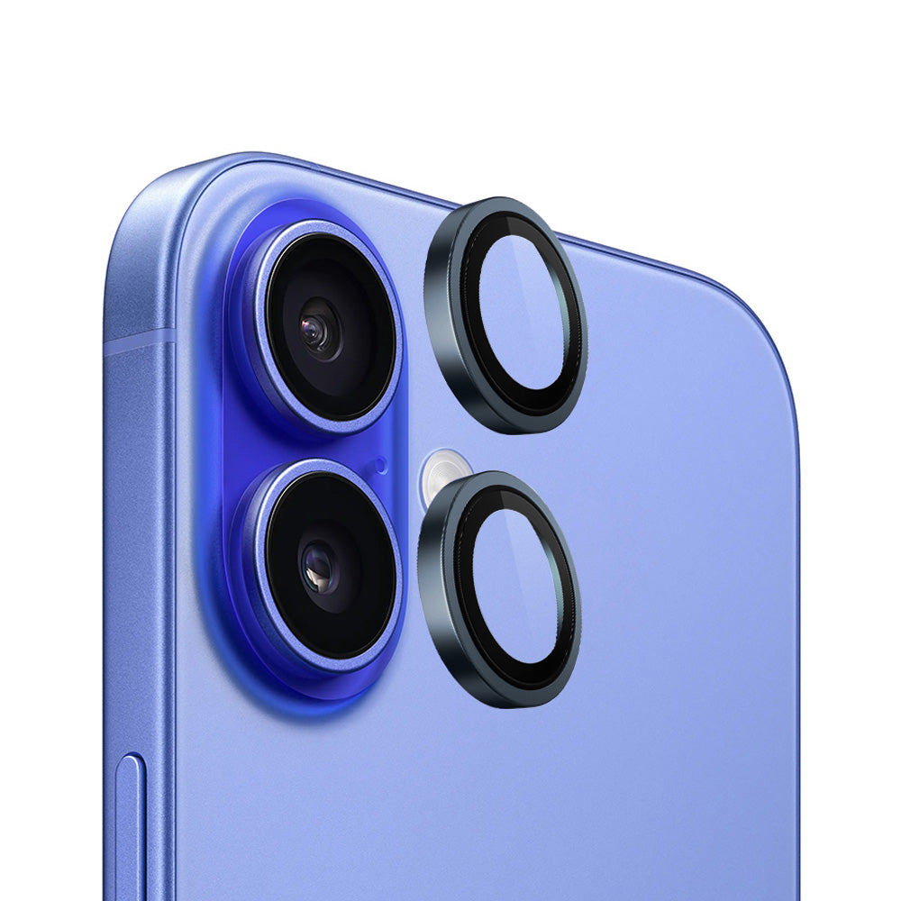 Zaštitna folija za stražnju kameru Blueo Metal Frame za Apple iPhone 16 Plus / 16, Kaljeno staklo, Plava