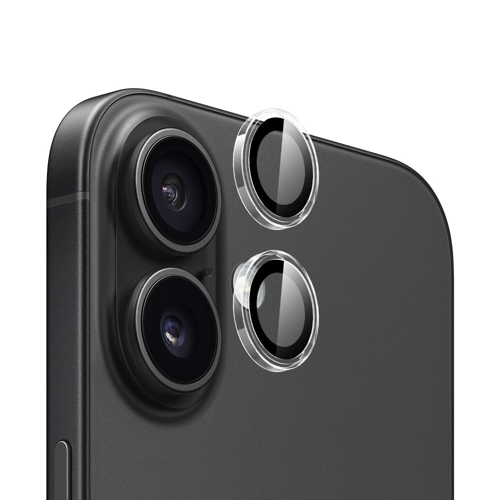 Zaštitna folija za stražnju kameru Blueo Metal Frame za Apple iPhone 16 Plus / 16, Kaljeno staklo, Prozirna