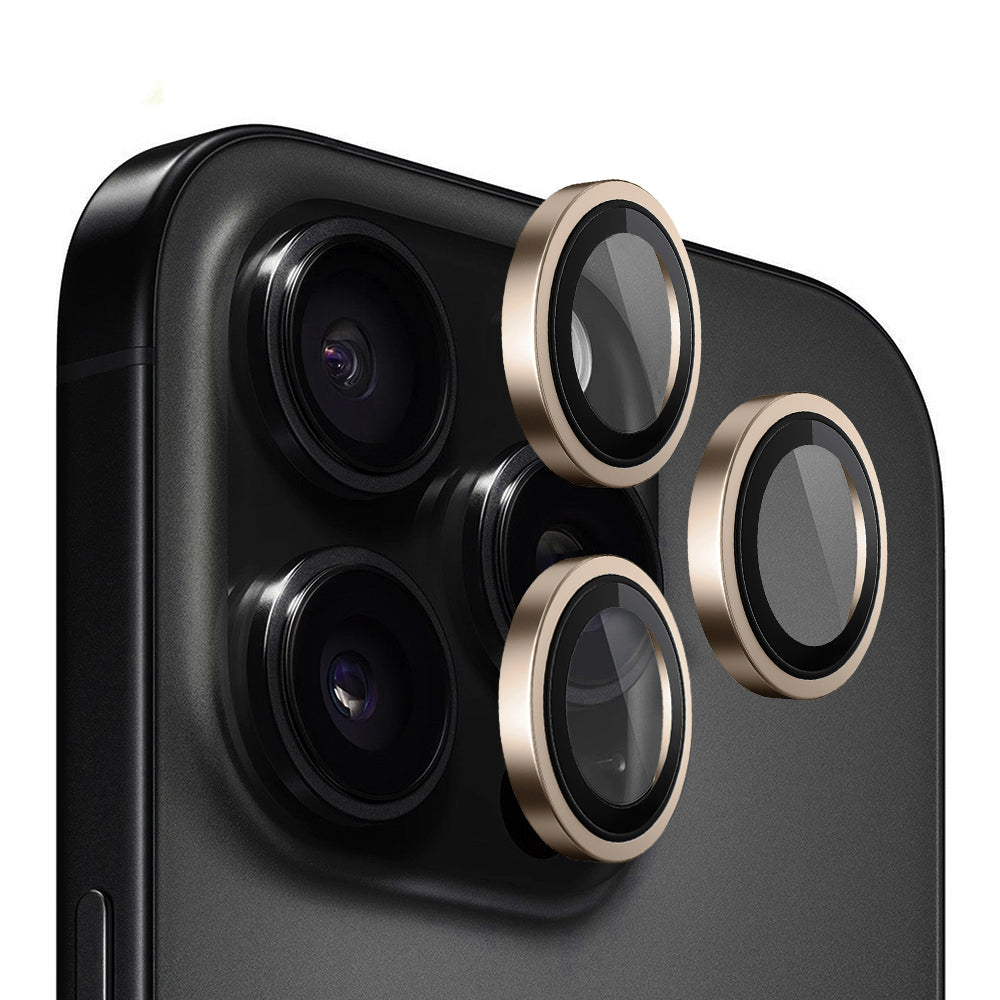 Zaštitna folija za stražnju kameru Blueo Metal Frame za Apple iPhone 16 Pro Max / 16 Pro, Kaljeno staklo, Bronca
