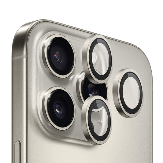 Zaštitna folija za stražnju kameru Blueo Metal Frame za Apple iPhone 16 Pro Max / 16 Pro, Kaljeno staklo, Metalik siva