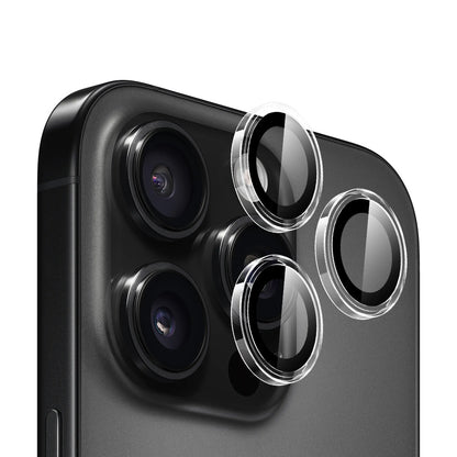Zaštitna folija za stražnju kameru Blueo Metal Frame za Apple iPhone 16 Pro Max / 16 Pro, Kaljeno staklo, Prozirna